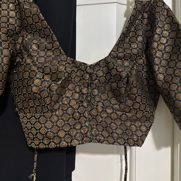 New beautiful Georgette  saree with matching designer blouse 36 inc bust - Picture 6 of 11